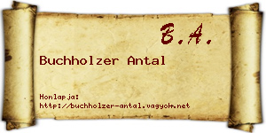 Buchholzer Antal névjegykártya